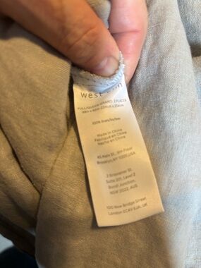 West Elm Light Taupe Linen Duvet Cover